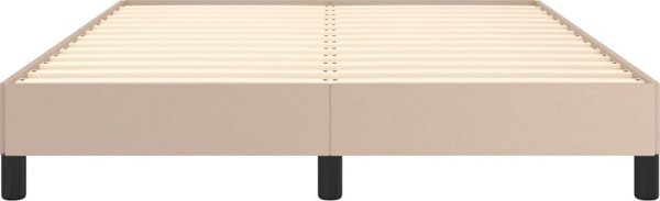 vidaXL Κρεβατοκάμαρα κάδρο, χρώμα καπουτσίνο, 140x200 cm, με τεχνητό δέρμα