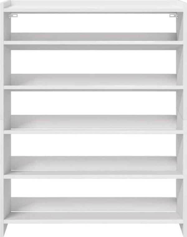 vidaXL Παπουτσοθήκη με Ράφια, Λευκό Χρώμα, 80x25x100 εκ.