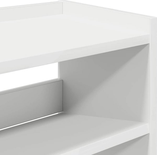 vidaXL Παπουτσοθήκη με Ράφια, Λευκό Χρώμα, 80x25x100 εκ.