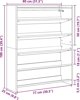 vidaXL Παπουτσοθήκη με Ράφια, Λευκό Χρώμα, 80x25x100 εκ.