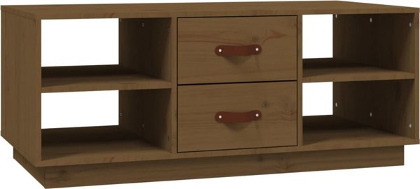 vidaXL Salonio trapezi, medeno kafe, 100x50x41 cm, litoxia sosna