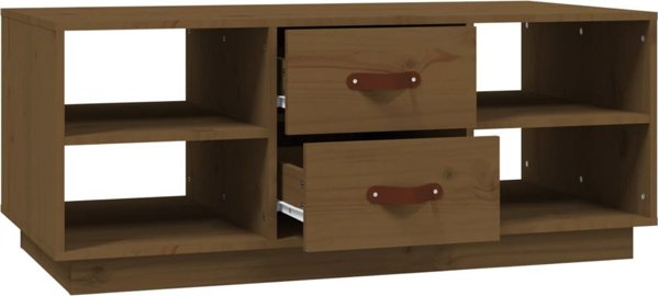 vidaXL Salonio trapezi, medeno kafe, 100x50x41 cm, litoxia sosna