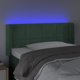 vidaXL Zaglowek do lozka me LED, ciemnozielony, 93x16x78/88 cm, aksamit