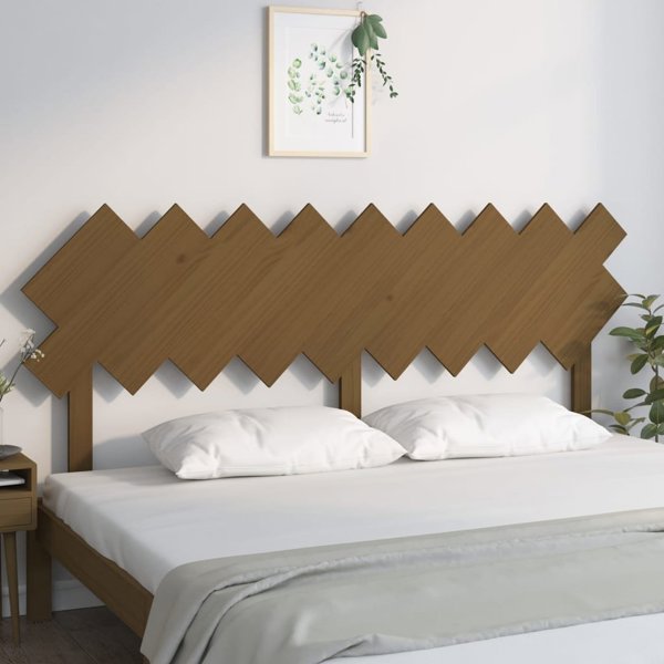 vidaXL Κεφαλάρι κρεβατιού καφέ 178x3x80,5 εκ, ξύλο πεύκου