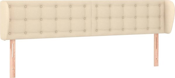 vidaXL Κεφαλάρι uszak, κρεμ, 203x23x78/88 cm, ύφασμα
