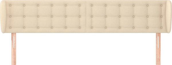 vidaXL Κεφαλάρι uszak, κρεμ, 203x23x78/88 cm, ύφασμα