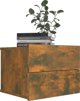 vidaXL Ντουλαπια νυχτας, Σετ 2, Καπνιστη δρυς, 40x30x30 εκ