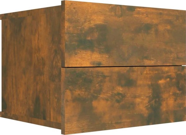 vidaXL Ντουλαπια νυχτας, Σετ 2, Καπνιστη δρυς, 40x30x30 εκ