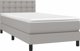 vidaXL Κρεβάτι continental με στρώμα, ανοιχτό γκρι, 100 x 200 cm, ύφασμα