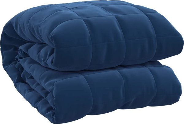 vidaXL Βαρύ κουβέρτα, μπλε, 155x220 cm, 11 kg, ύφασμα