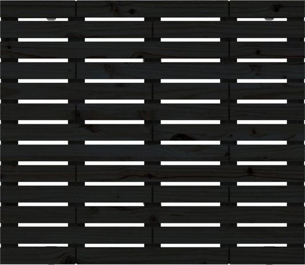 vidaXL Κεφαλάρι κρεβατιού, μαύρο, 106x3x91,5 εκ, μασίφ ξύλο πεύκου