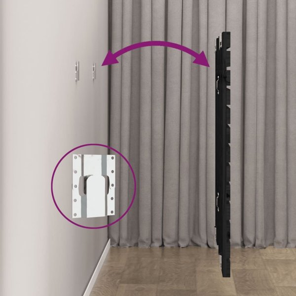 vidaXL Κεφαλάρι κρεβατιού, μαύρο, 106x3x91,5 εκ, μασίφ ξύλο πεύκου