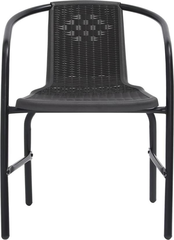 vidaXL Κήπου καρέκλες, 8 τεμ., συνθετικό rattan και ατσάλι, αντοχή 110 κιλά