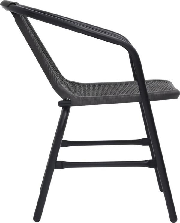 vidaXL Κήπου καρέκλες, 8 τεμ., συνθετικό rattan και ατσάλι, αντοχή 110 κιλά