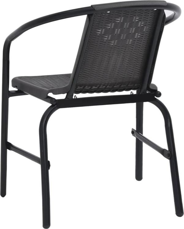 vidaXL Κήπου καρέκλες, 8 τεμ., συνθετικό rattan και ατσάλι, αντοχή 110 κιλά
