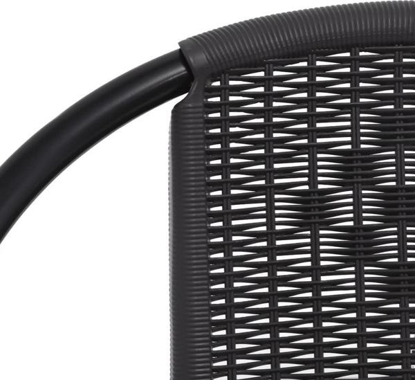 vidaXL Κήπου καρέκλες, 8 τεμ., συνθετικό rattan και ατσάλι, αντοχή 110 κιλά