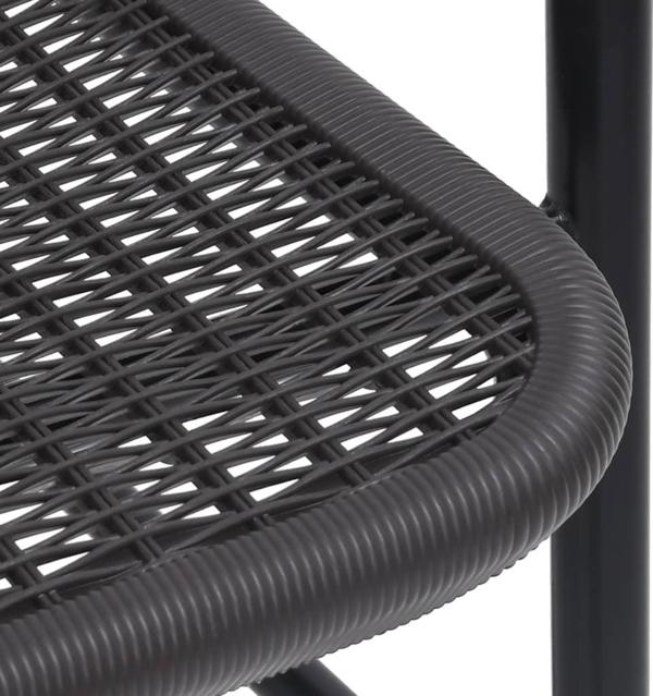 vidaXL Κήπου καρέκλες, 8 τεμ., συνθετικό rattan και ατσάλι, αντοχή 110 κιλά