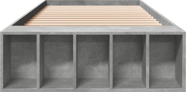 vidaXL Rama lozka, szarosc betonu, 90x200 cm, material drewnopochodny