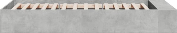 vidaXL Rama lozka, szarosc betonu, 90x200 cm, material drewnopochodny