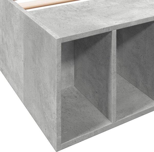 vidaXL Rama lozka, szarosc betonu, 90x200 cm, material drewnopochodny