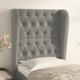 vidaXL Προσκέφαλο uszak, ανοιχτό γκρι, 83x23x118/128 εκ, βελούδο