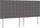 vidaXL Κεφαλάρι για κρεβάτι, γκρι, 180x5x118/128 cm, τεχνητό δέρμα