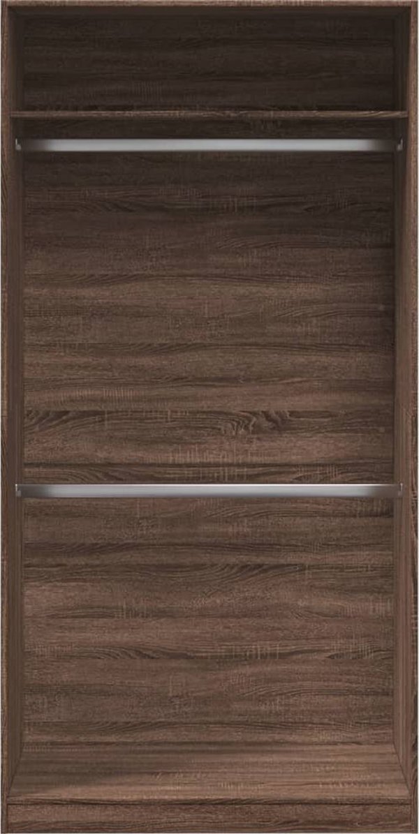 vidaXL Ντουλάπα, καφέ δρυς, 100x50x200 εκ., σύνθετο ξύλο