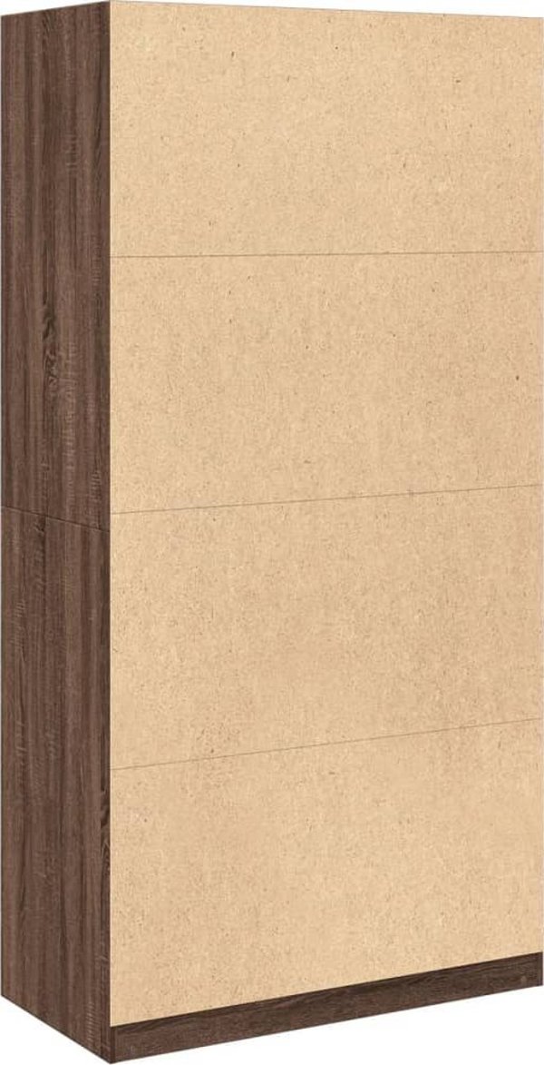 vidaXL Ντουλάπα, καφέ δρυς, 100x50x200 εκ., σύνθετο ξύλο