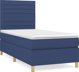 vidaXL Λύκνο Κρεβάτι Continental με Στρώμα, Μπλε, Ύφασμα, 100x200 cm