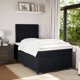 vidaXL Κρεβάτι Continental με Στρώμα, Μαύρο, 120x200 εκ., Βελούδο