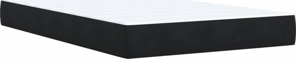 vidaXL Κρεβάτι Continental με Στρώμα, Μαύρο, 120x200 εκ., Βελούδο