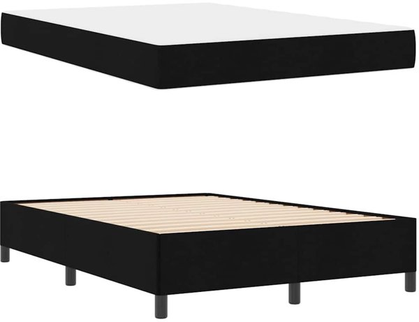 VidaXL Κρεβάτι με Ελατήρια 160x200 cm Μαύρο