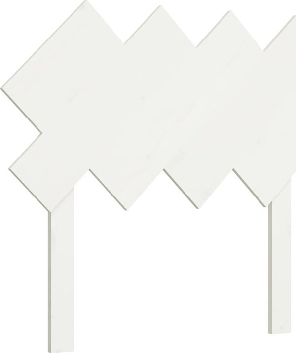 vidaXL Wezglowie lozka, biale, 92x3x81 cm, lite drewno sosnowe