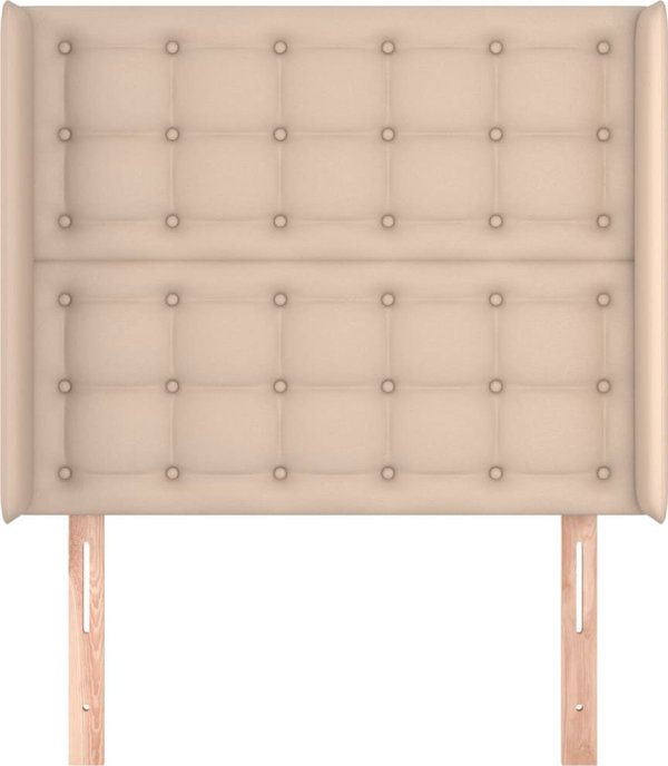 vidaXL Zaglowek uszak, cappuccino, 103x16x118/128 cm, sztuczna skora