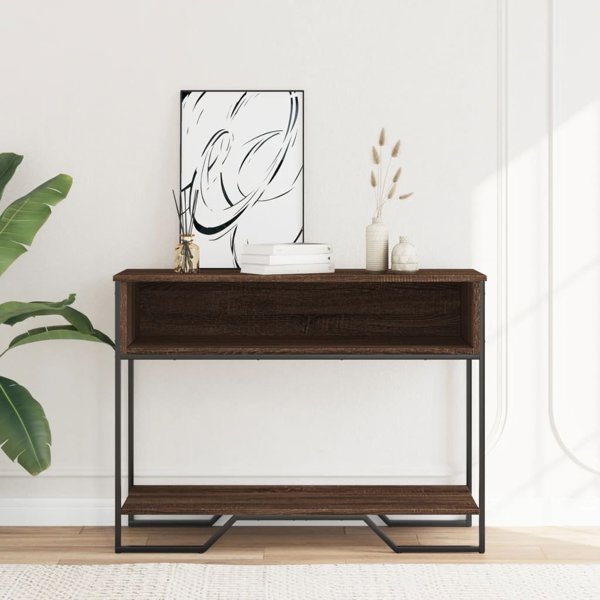 vidaXL Κονσόλα Τραπέζι, Καφέ Δρυς, 100x35x74,5 cm
