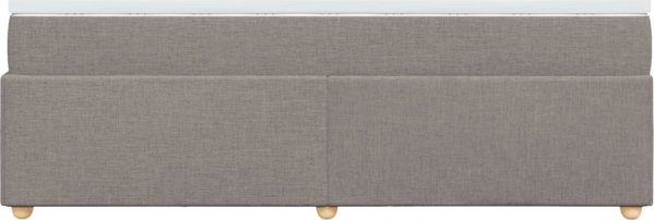 vidaXL Lozko kontynentalne z materacem, taupe, tkanina, 90x200 cm