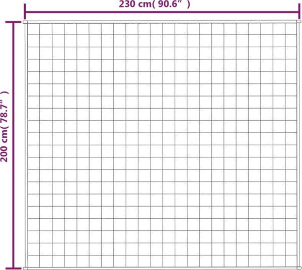 vidaXL Kουβέρτα βαρύτητας, μπλε, 200x230 εκ, 13 κιλά, ύφασμα