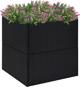 vidaXL Donica ogrodowa, czarna, 80x80x80 cm, rattan PE