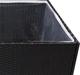 vidaXL Donica ogrodowa, czarna, 80x80x80 cm, rattan PE
