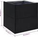 vidaXL Donica ogrodowa, czarna, 80x80x80 cm, rattan PE