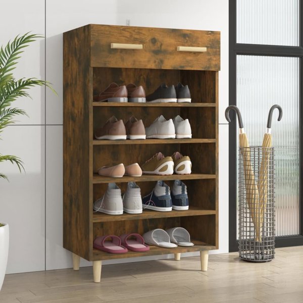 vidaXL Szafka na buty, prydymiony dab, 60x35x105 cm