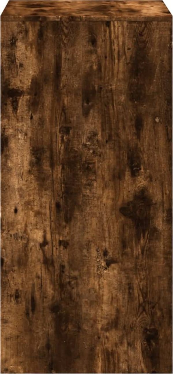 vidaXL Μπαρ τραπέζι, καπνιστός δρυς, 51x50x103,5 cm