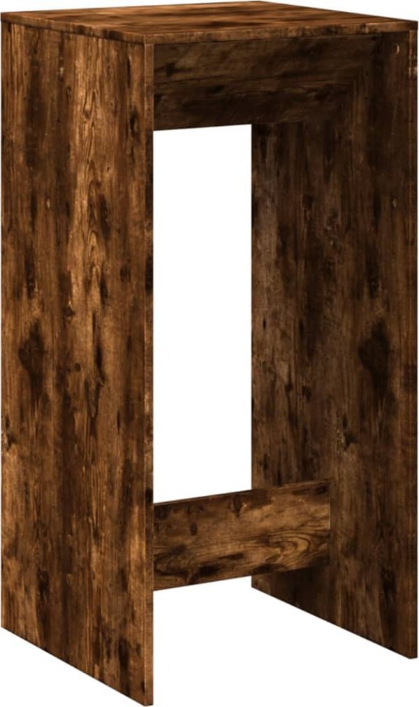 vidaXL Μπαρ τραπέζι, καπνιστός δρυς, 51x50x103,5 cm