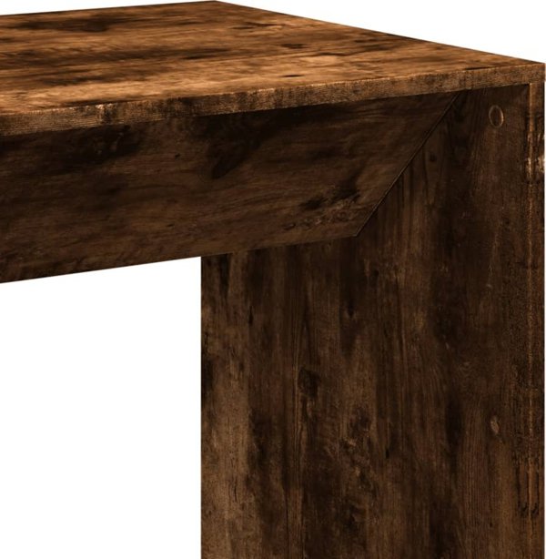 vidaXL Μπαρ τραπέζι, καπνιστός δρυς, 51x50x103,5 cm