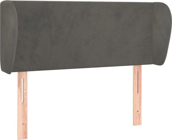 vidaXL Zaglowek uszak, tsimenoszary, 103x23x78/88 cm, aksamitny