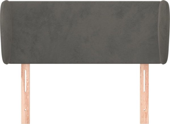 vidaXL Zaglowek uszak, tsimenoszary, 103x23x78/88 cm, aksamitny