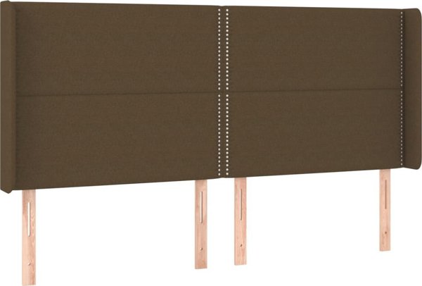 vidaXL Κρεβάτι Kontynentalne με στρώμα, καφέ, 200x200 cm, ύφασμα