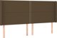 vidaXL Κρεβάτι Kontynentalne με στρώμα, καφέ, 200x200 cm, ύφασμα