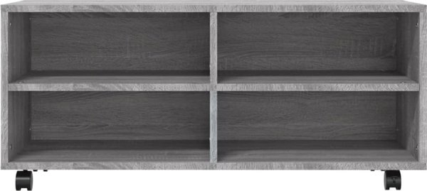 vidaXL Έπιπλο TV με ρόδες γκρι δρυς Sonoma 90x35x35 εκ.