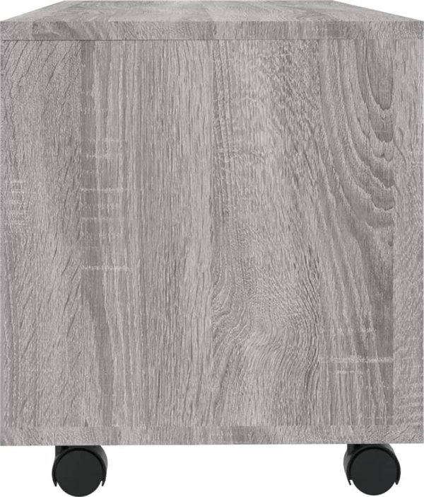 vidaXL Έπιπλο TV με ρόδες γκρι δρυς Sonoma 90x35x35 εκ.